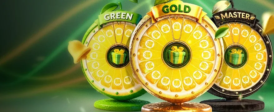 Trzy kolorowe koła losujące – Loteria Lemon